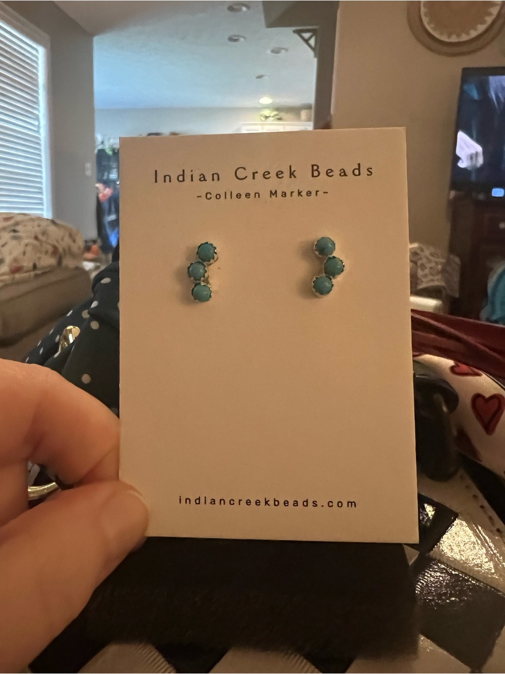 Turquoise stud earrings
